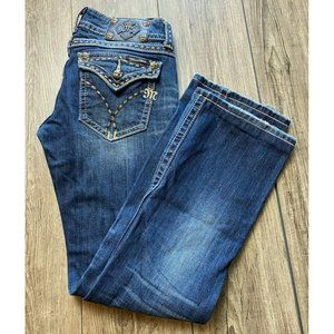Miss Me Jeans Studded Pocket Boot Cut Denim Jeans  JPW5069-3 Women’s Size 28/6